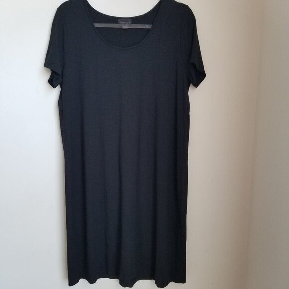 J. Jill Dresses & Skirts - J Jill Wearever Collection Minimalist Classic Little Black Short Sleeve Dress M